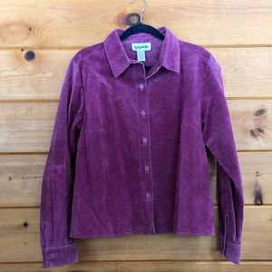 Bagatelle Suede Leather Button up shirt L